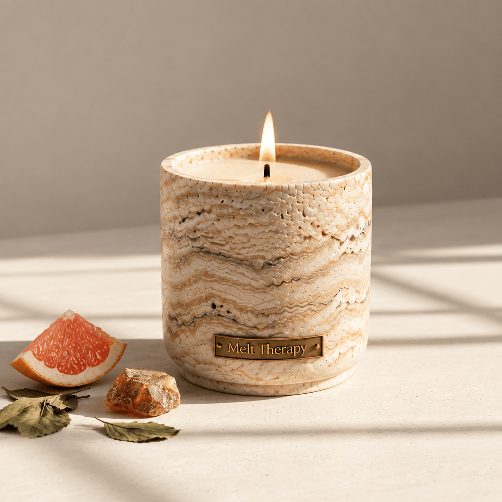 Natural Wax Candle - Irish Citrus Patchouli Scented Elegance - Melt TherapyNatural Wax Candle - Irish Citrus Patchouli Scented EleganceNatural Wax Candle - Irish Citrus Patchouli Scented Elegance