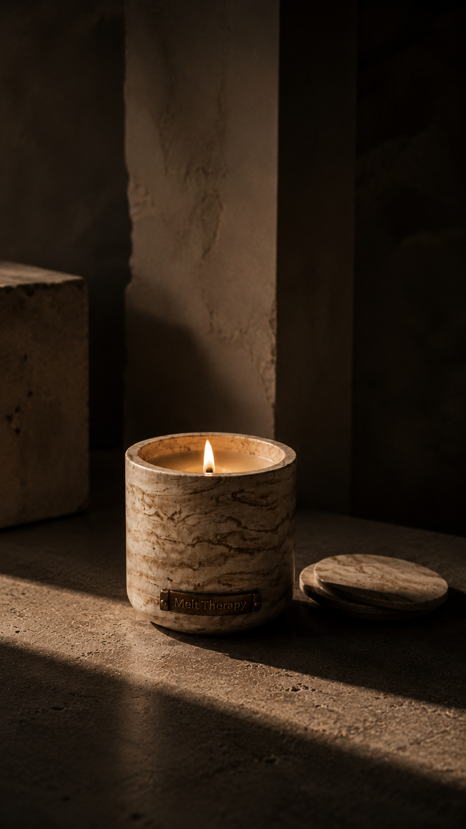 ÚR luxury scented candle in stone vessel – natural coconut rapeseed wax | Melt Therapy
ÚR luxury scented candle – hand-poured in Cork, natural wax | Melt Therapy
ÚR candle close-up – sustainable refillable stone vessel | Melt Therapy
ÚR Melt Therapy candle – premium wellness home fragrance | Melt Therapy