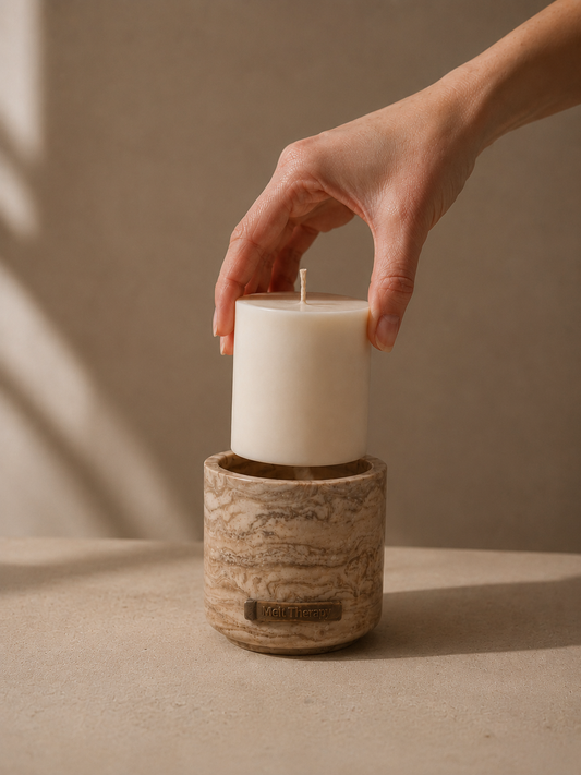 Melt Therapy natural coconut rapeseed wax candle refill for stone vessel